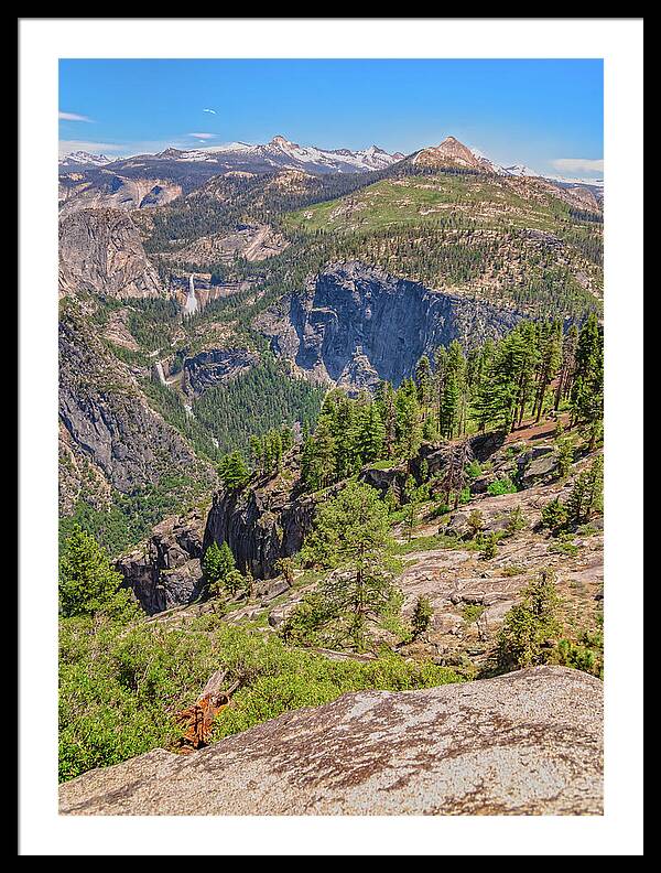 Glacier Point High Above Scene - Framed Print