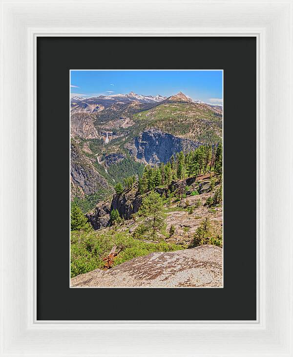 Glacier Point High Above Scene - Framed Print