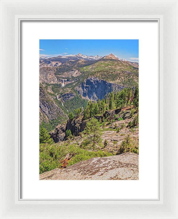 Glacier Point High Above Scene - Framed Print