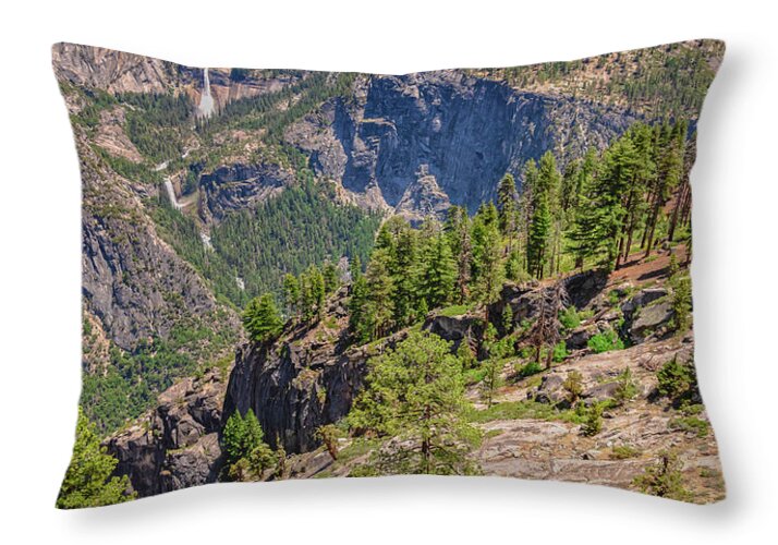 Glacier Point High Above Scene - Throw Pillow