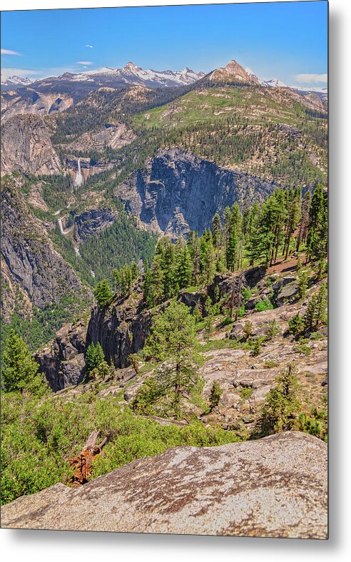 Glacier Point High Above Scene - Metal Print