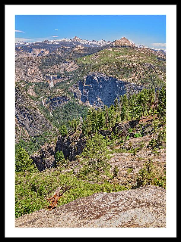 Glacier Point High Above Scene - Framed Print
