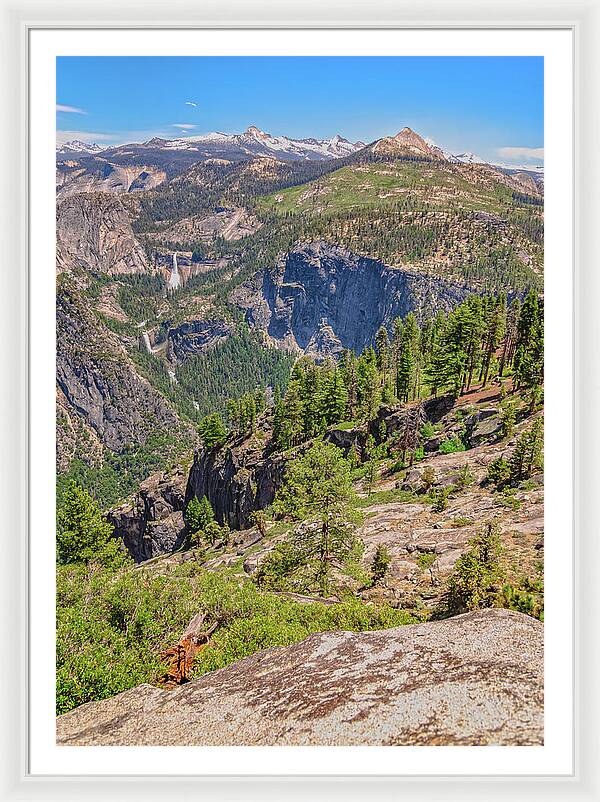 Glacier Point High Above Scene - Framed Print