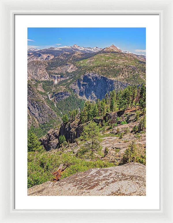 Glacier Point High Above Scene - Framed Print