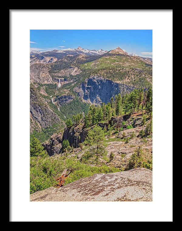 Glacier Point High Above Scene - Framed Print