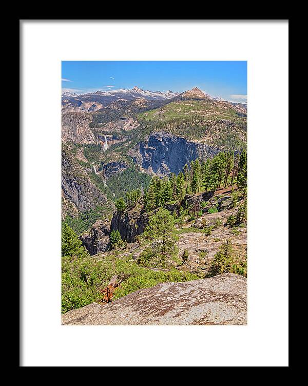 Glacier Point High Above Scene - Framed Print