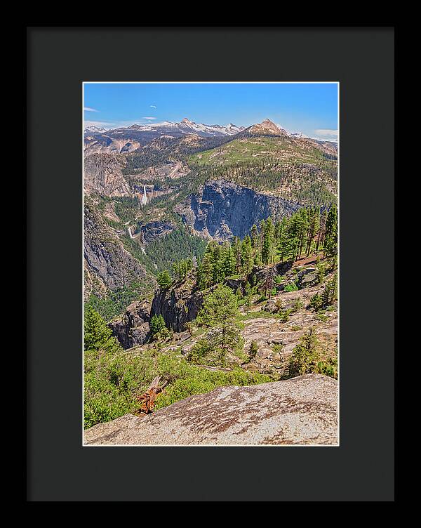 Glacier Point High Above Scene - Framed Print