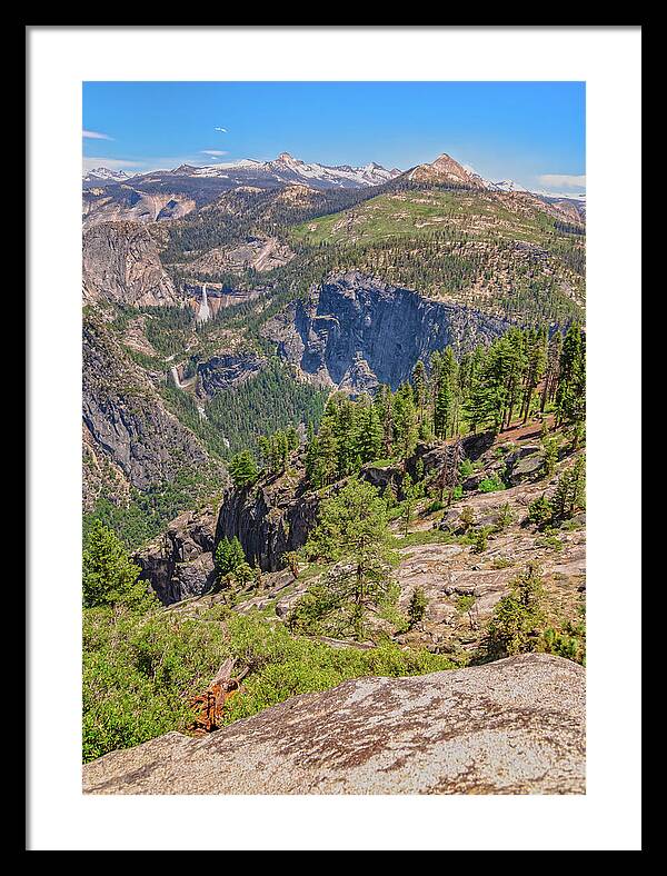 Glacier Point High Above Scene - Framed Print