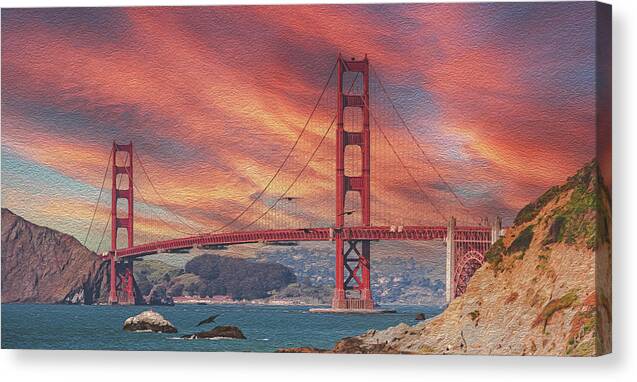 Golde Gate from Baker Beach San Francisco - Canvas Print