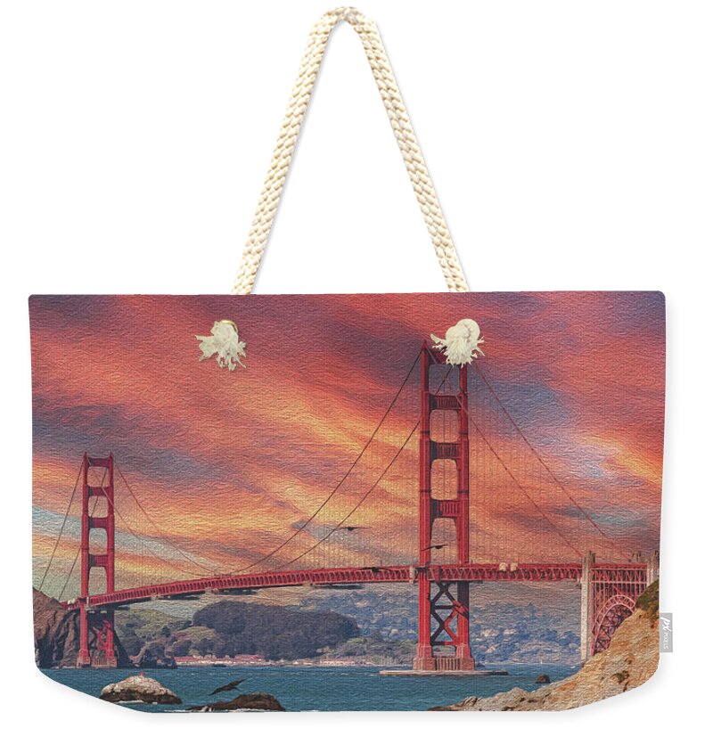 Golde Gate from Baker Beach San Francisco - Weekender Tote Bag