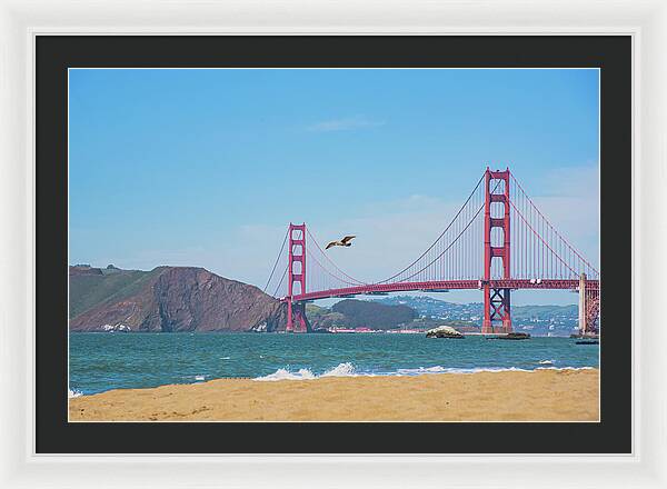 Golden Gate Bridge San Francisco Baker Beach - Framed Print