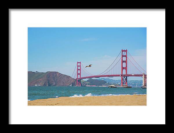 Golden Gate Bridge San Francisco Baker Beach - Framed Print