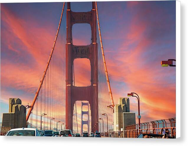 Golden Gate Closeup Art - Canvas Print