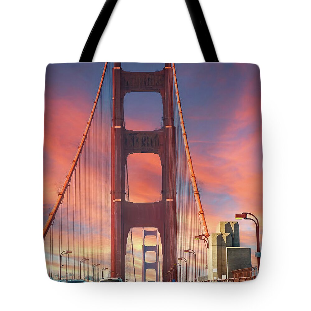 Golden Gate Closeup Art - Tote Bag