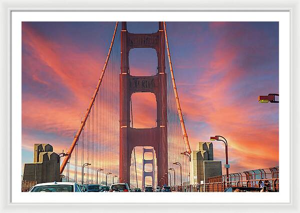 Golden Gate Closeup Art - Framed Print