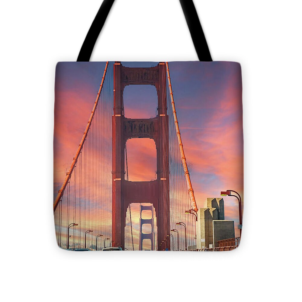 Golden Gate Closeup Art - Tote Bag