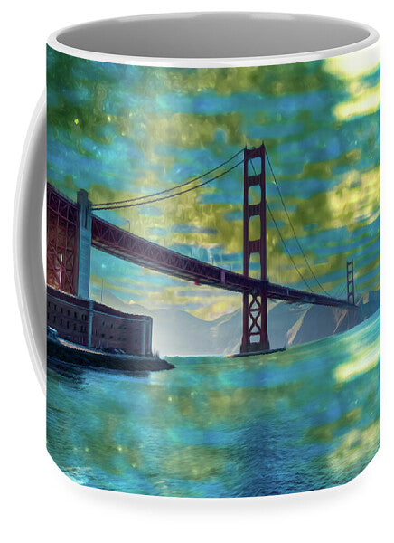 Golden Light on a Goldne day in the Golden Gate Bridge - Mug