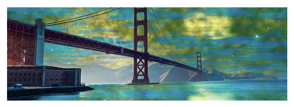Golden Light on a Goldne day in the Golden Gate Bridge - Yoga Mat