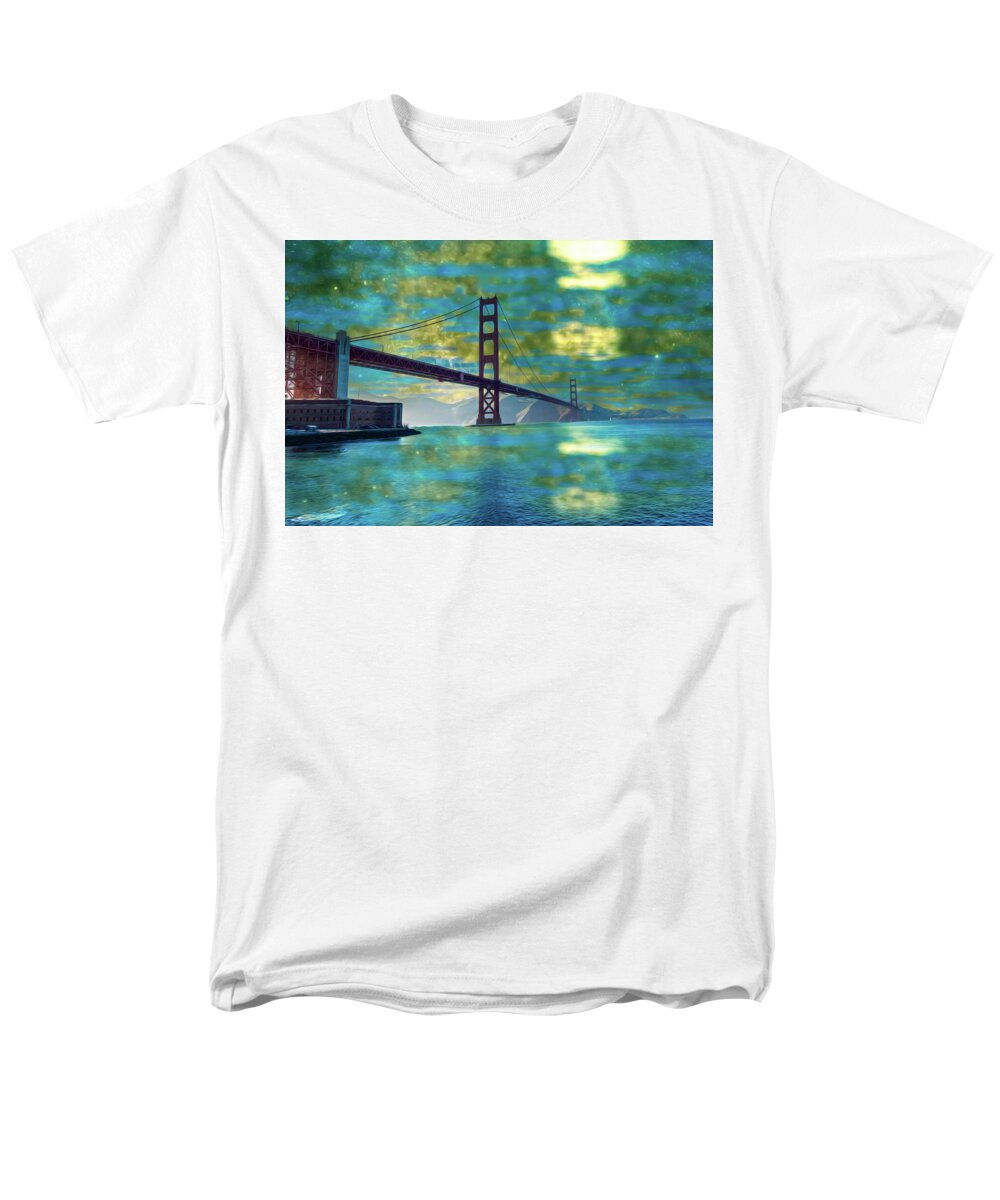 Golden Light on a Goldne day in the Golden Gate Bridge - Men's T-Shirt (Regular Fit)