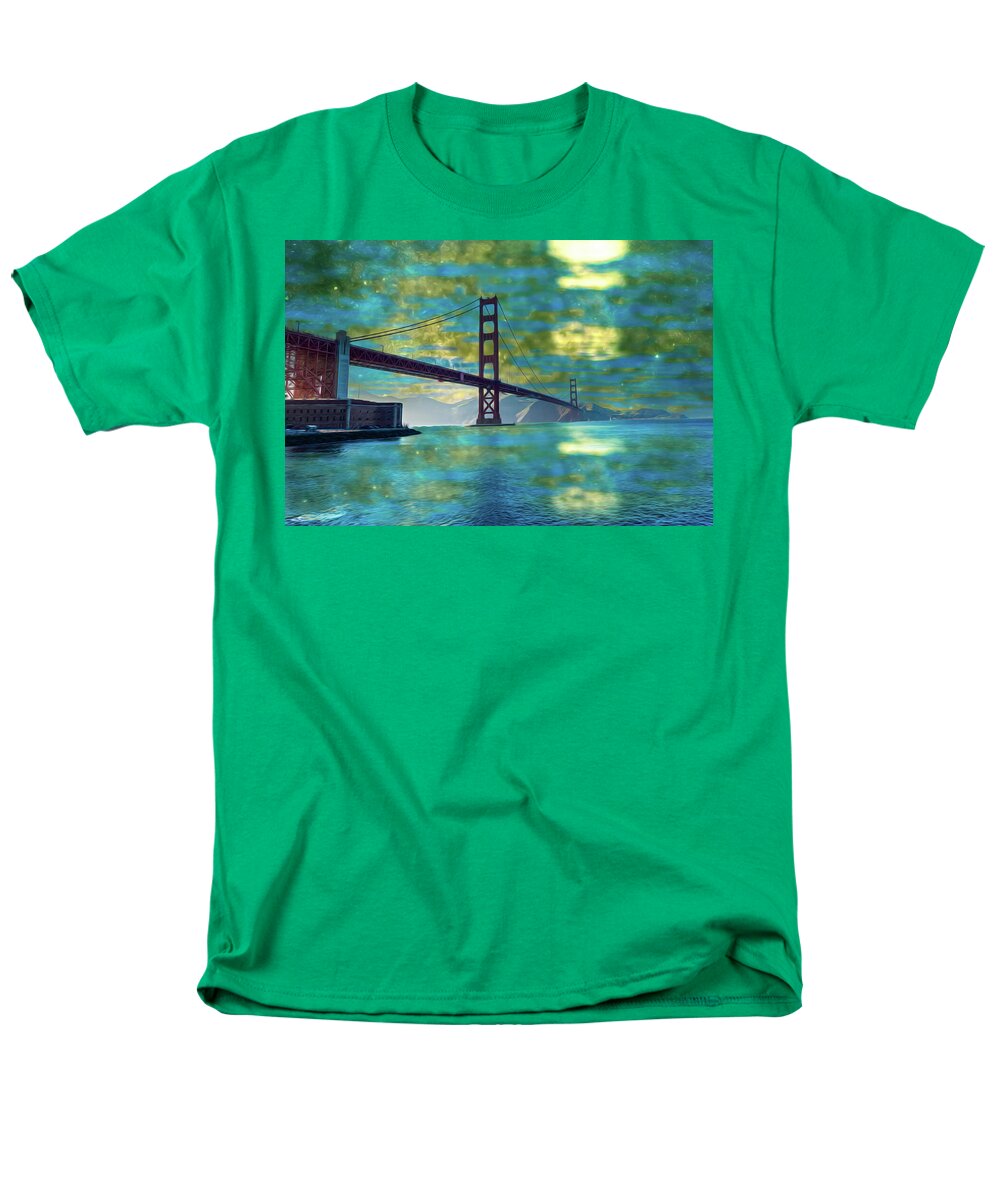 Golden Light on a Goldne day in the Golden Gate Bridge - Men's T-Shirt (Regular Fit)