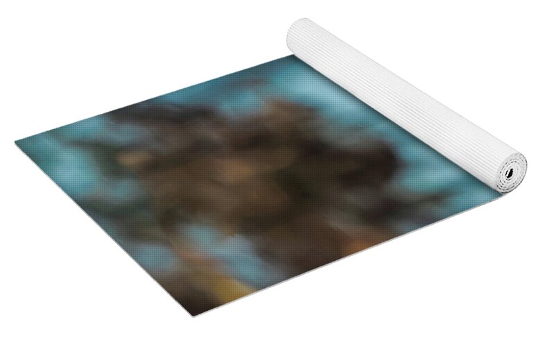 Goose Swimming in Tranquil Lake - Yoga Mat