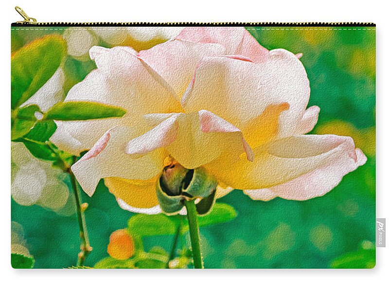 Gorgeous Bright Rose During Spring - Zip Pouch
