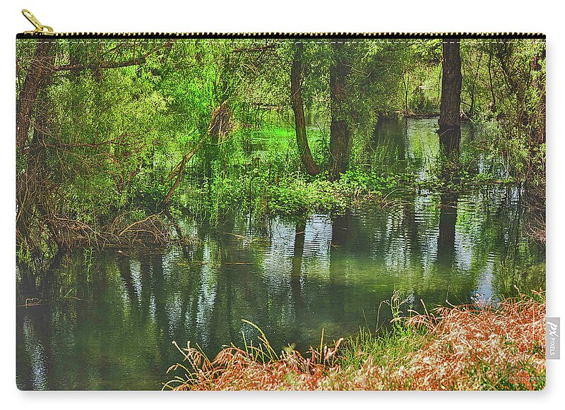 Green Reflections from a River - Zip Pouch