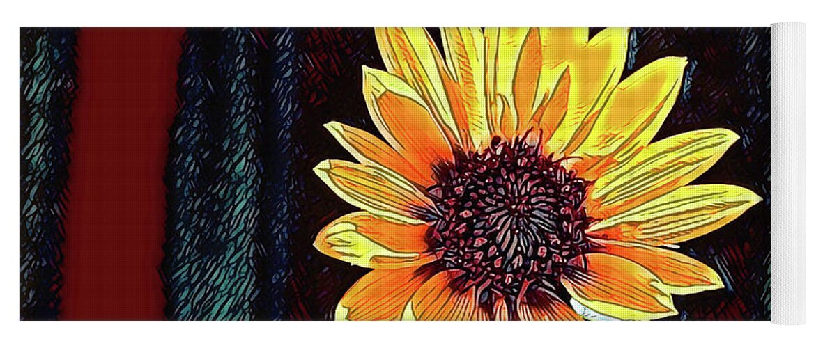 Happy Sunflower Art - Yoga Mat