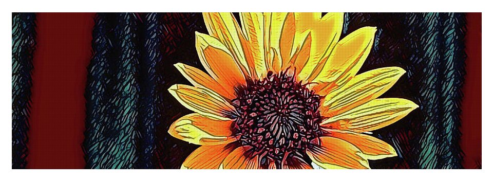 Happy Sunflower Art - Yoga Mat