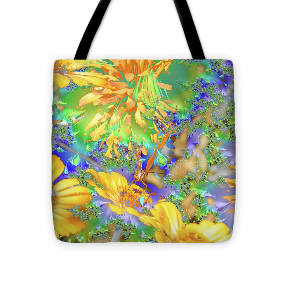 Hidden Butterly of Yellows and Greens - Tote Bag
