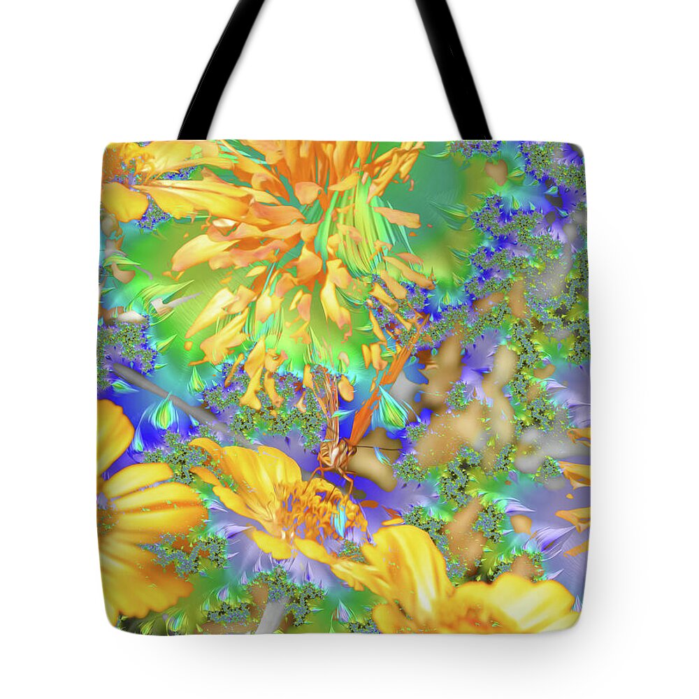Hidden Butterly of Yellows and Greens - Tote Bag
