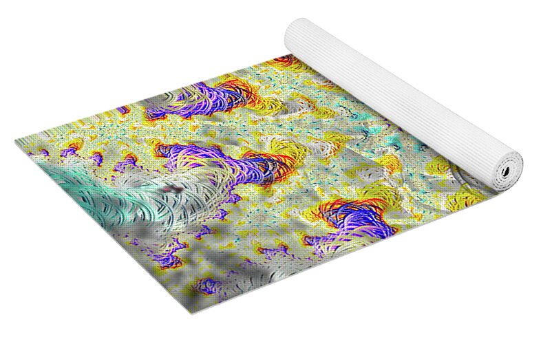 Hidden In Fractals, Colorless Butterfly - Yoga Mat