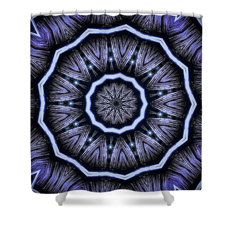 Into the Depths of the Void Mandala Kaleidoscope - Shower Curtain