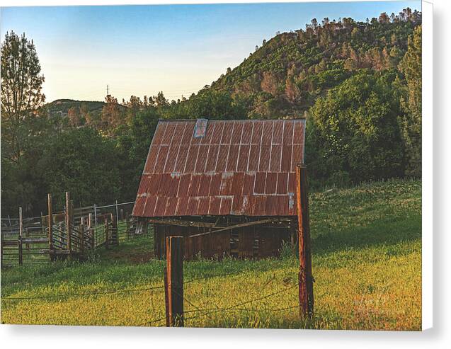 Ladnscape of an Old Barn - Canvas Print