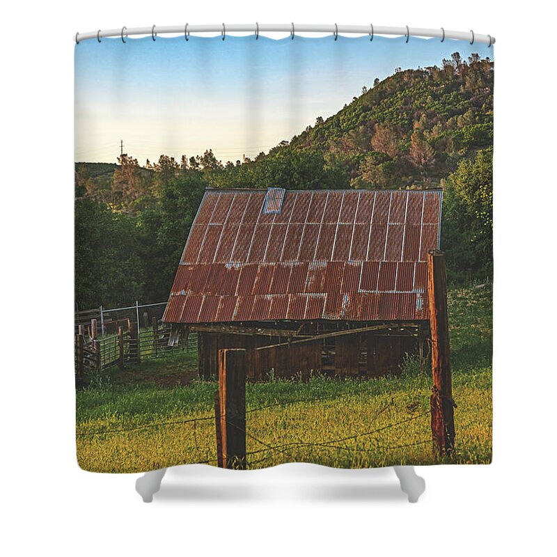 Ladnscape of an Old Barn - Shower Curtain
