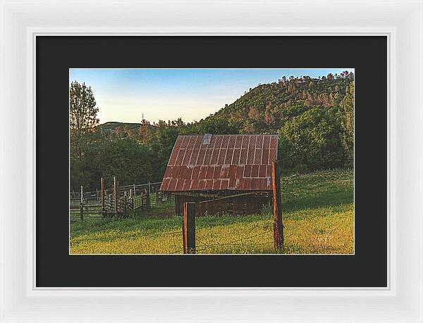 Ladnscape of an Old Barn - Framed Print