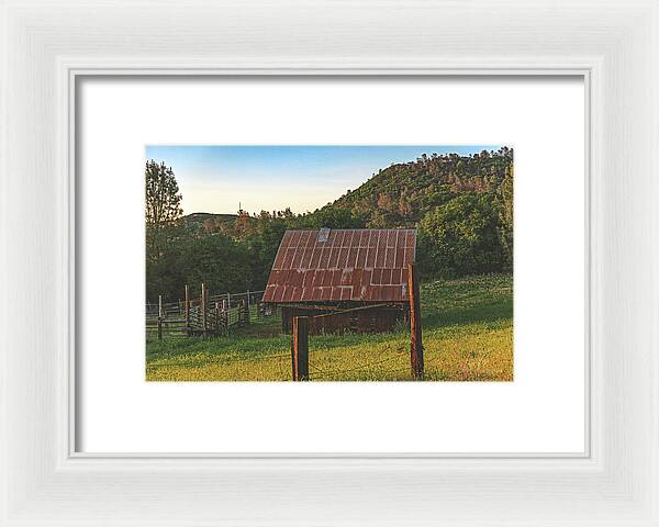 Ladnscape of an Old Barn - Framed Print