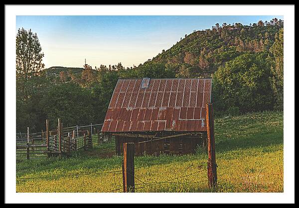 Ladnscape of an Old Barn - Framed Print