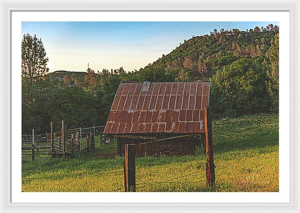Ladnscape of an Old Barn - Framed Print