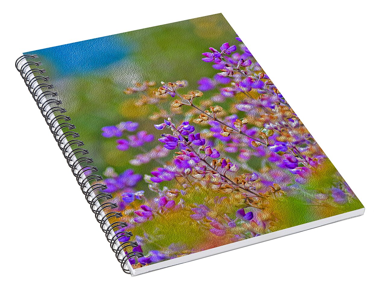 Landscape of Purple Flowers During Spring - Spiral Notebook