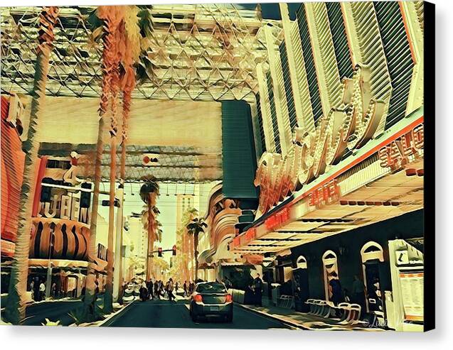 Las Vegas Nevada Old Strip Art - Canvas Print