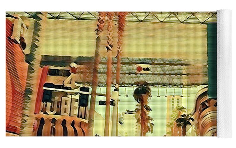 Las Vegas Nevada Old Strip Art - Yoga Mat