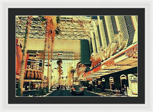 Las Vegas Nevada Old Strip Art - Framed Print