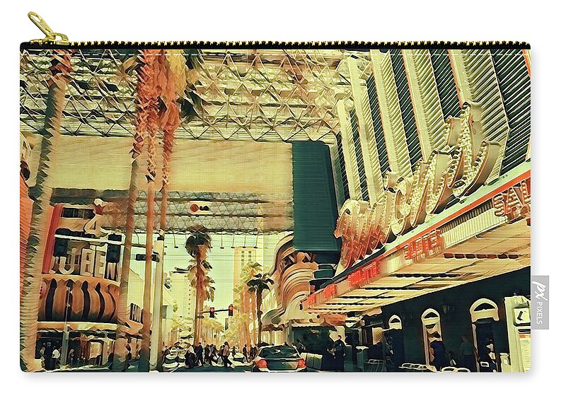 Las Vegas Nevada Old Strip Art - Zip Pouch