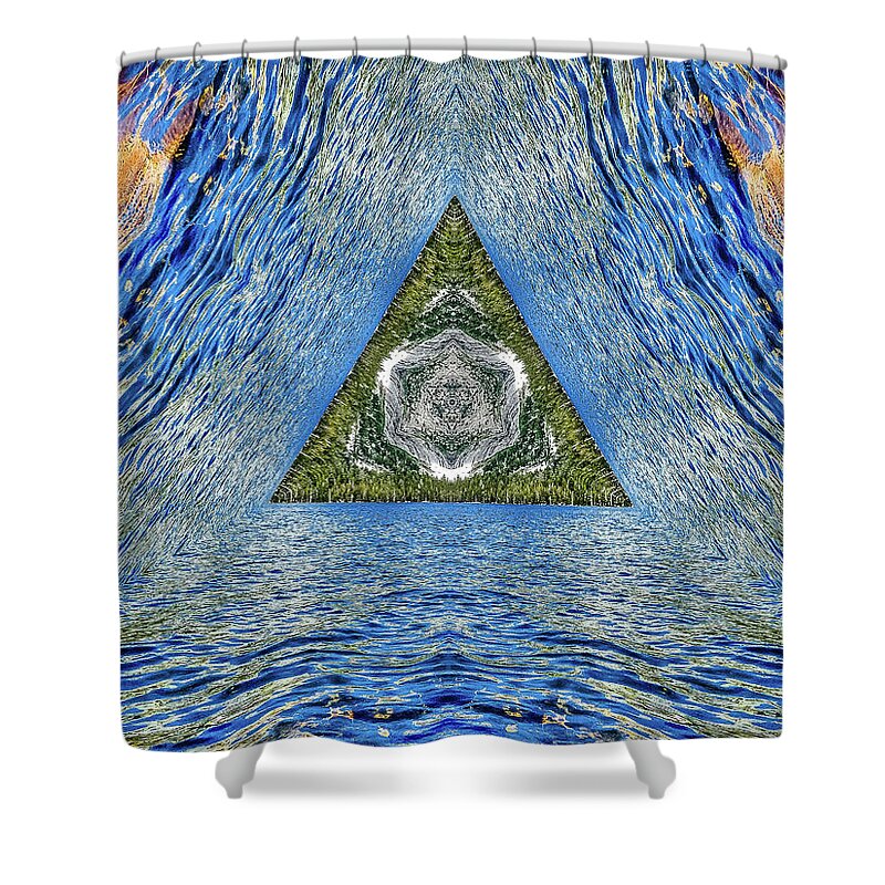 Legend Triangle Water Ripples Design - Shower Curtain