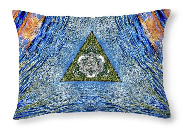 Legend Triangle Water Ripples Design - Throw Pillow