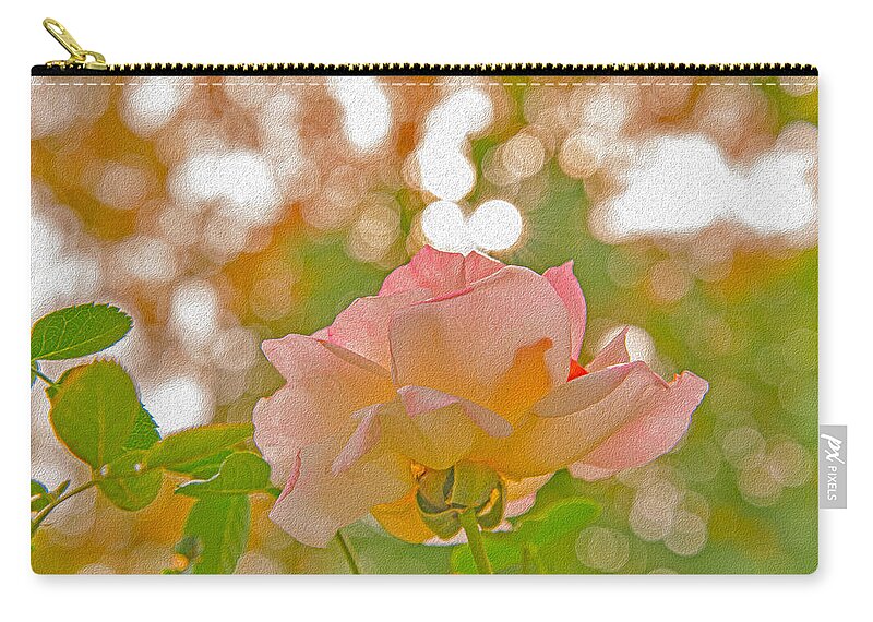 Light Pink Rose and Orbs - Zip Pouch