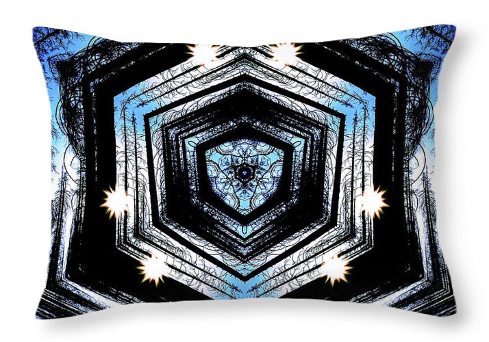 Light Through the Darkness Nature Mandala - Throw Pillow