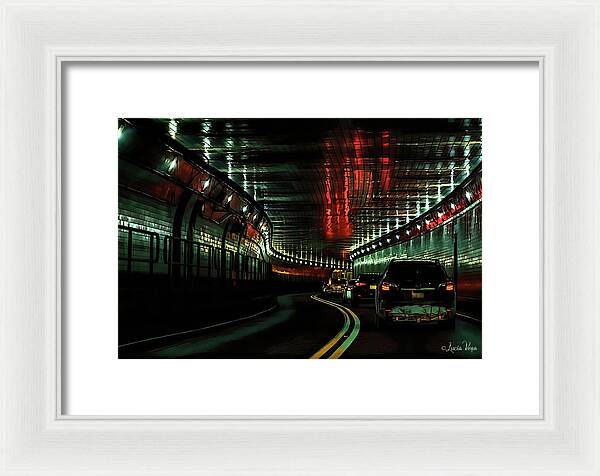 Lincoln Tunnel Show of Lights - Framed Print