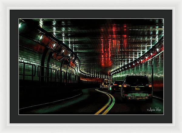 Lincoln Tunnel Show of Lights - Framed Print